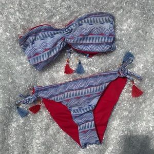 VS Reversible red white and blue bikini